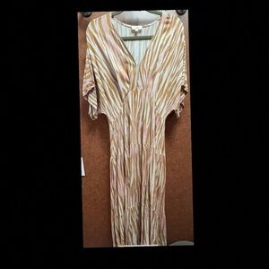 Striped V-Neck Maxi Dress